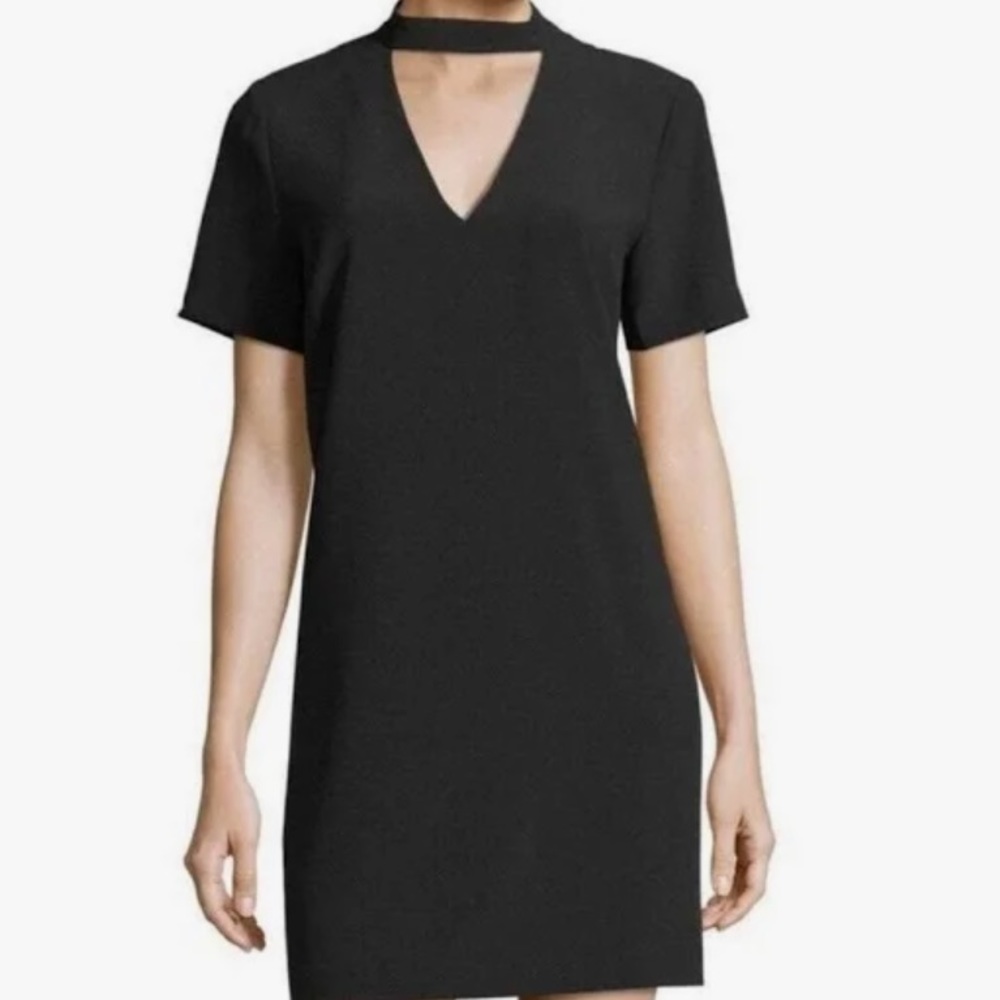 NWOT size 2 Black Philosophy Shift Dress with cut-out